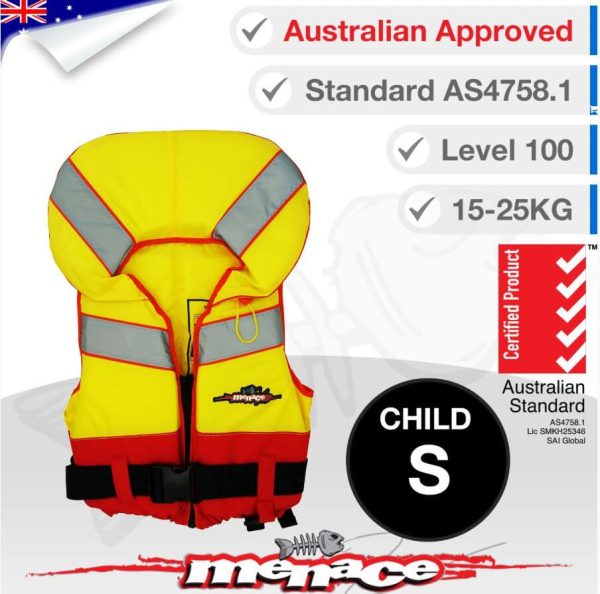 Level 100 PFD Type 1 Foam Life Jacket - Child Small