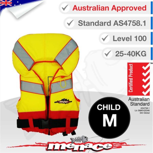 Level 100 PFD Type 1 Foam Life Jacket - Child Medium