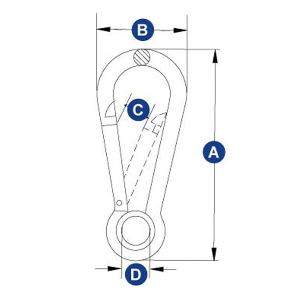 SNAP HOOK WITH EYE S/S - Image 2