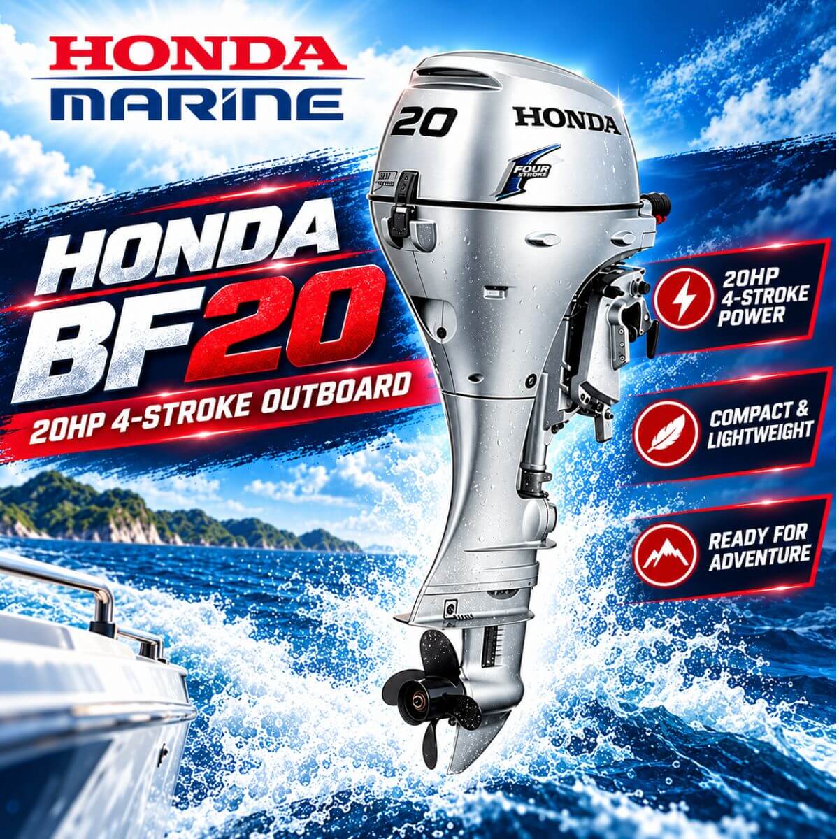 Honda BF20 20 hp four-stroke outboard